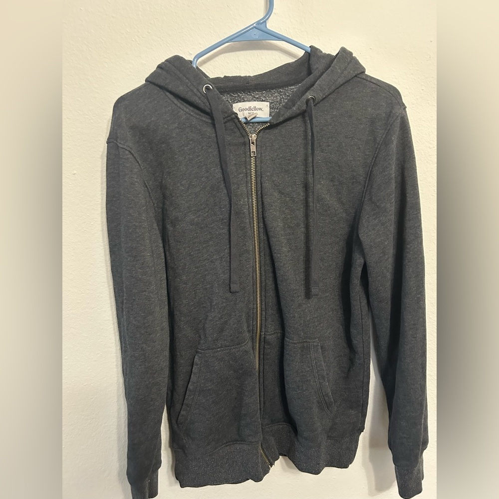 Goodfellow & co gray zipped hooded jacket